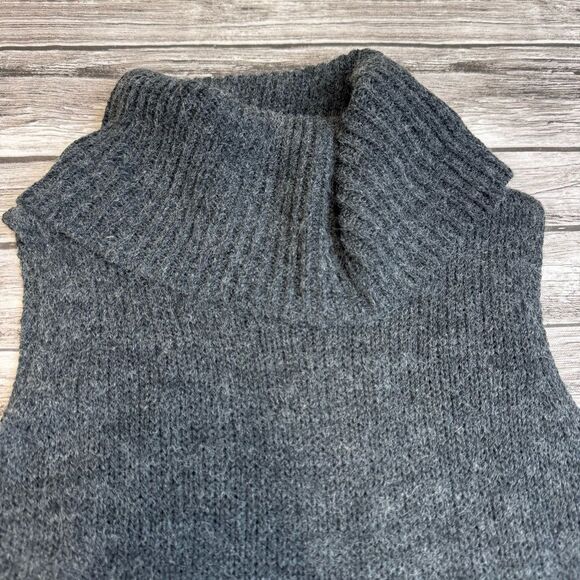 Derek Heart Women's Grey Gray Cowl Neck Sleeveless Hi Low Sweater M Med Medium - Picture 3 of 11